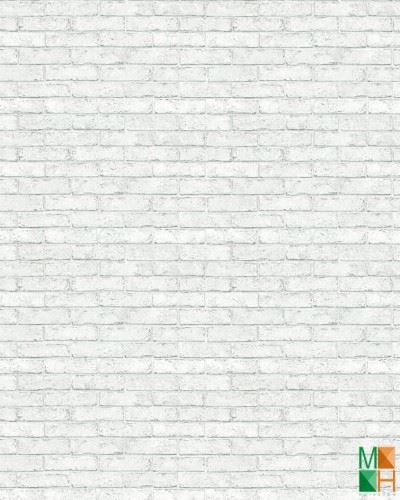 Giấy dán tường phòng ngủ khách sạn 3d giả gạch màu trắng 82362-1
