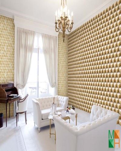 Trang trí phòng ngủ khách sạn với giấy dán tường 3D 59296-2