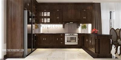 Tủ bếp khách sạn tân cổ điển MH - 0009