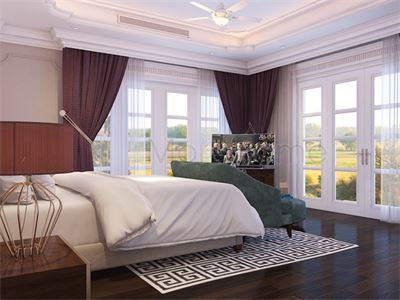 Thiết kế nội thất phòng ngủ 5 sao phong cách hoàng gia