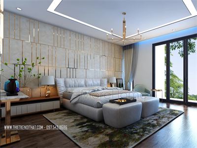 Mẫu thiết kế nội thất phòng ngủ khách sạn 5 sao Hà Nội