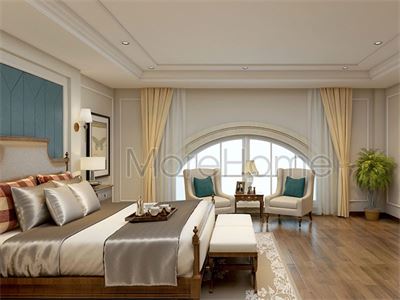 Thiết kế nội thất phòng ngủ khách sạn 5 sao tân cổ điển